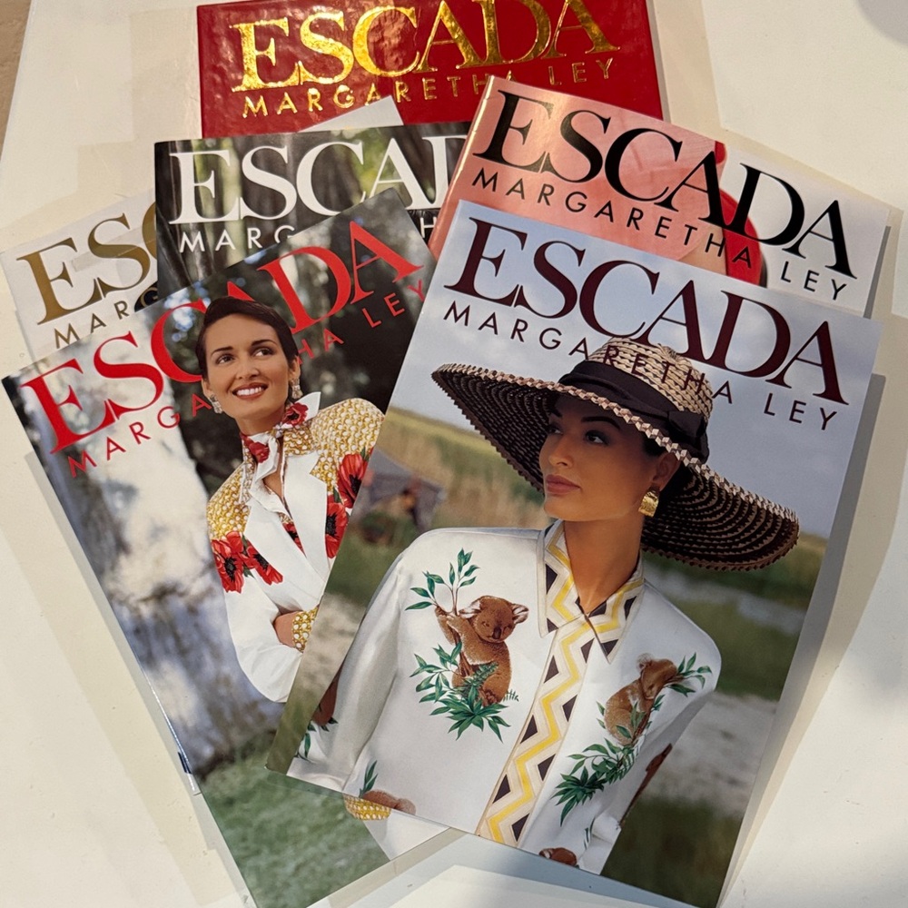 Escada Margaretha Ley 5 Fashion Catalogue in Red Escalade Box - Vintage